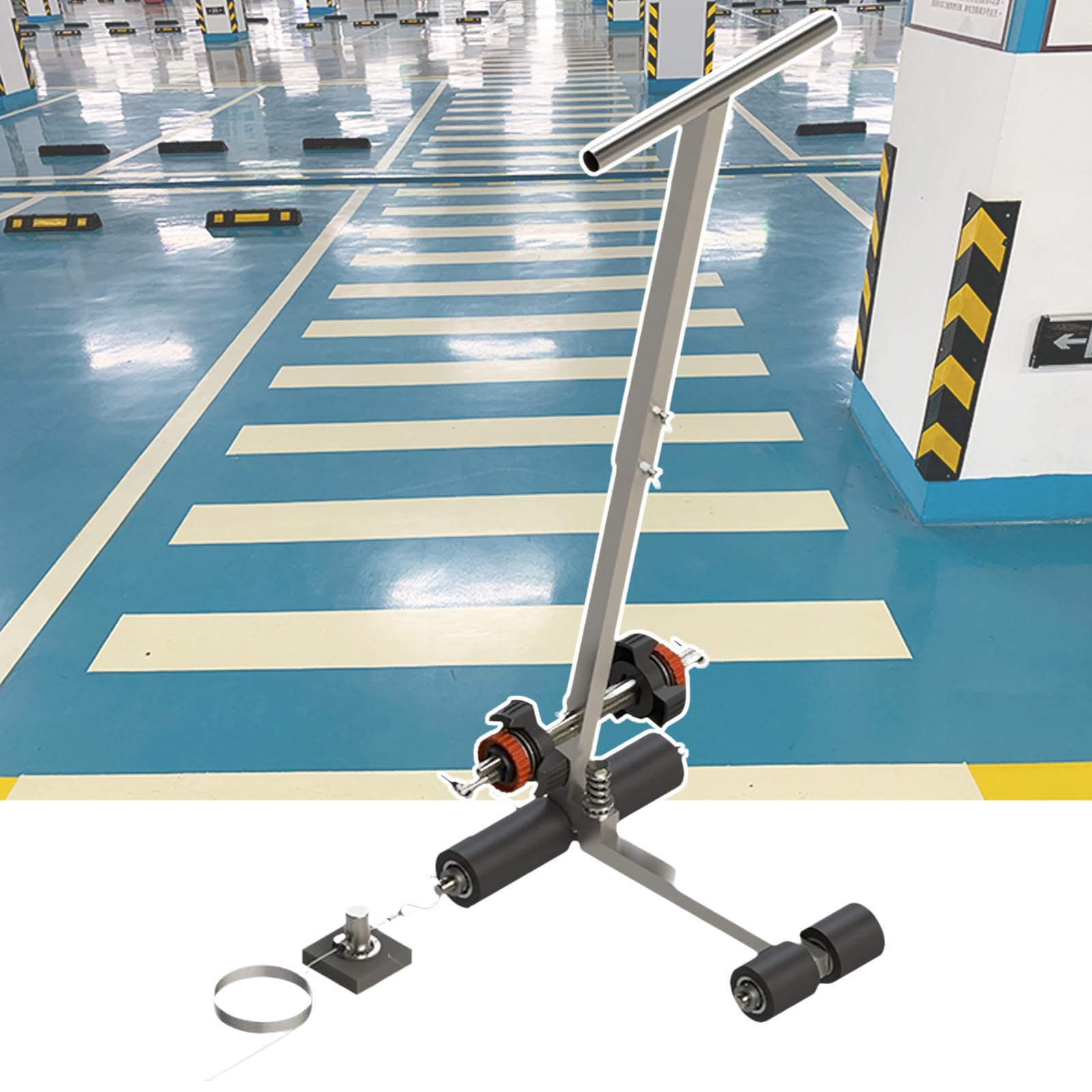 GLETSF Basketball Court Marking Kit, Line Striping Machines for Driveway, Floor Tape Applicator for Driveway, Asphalt or Concrete, with Circle Drawing Tool,