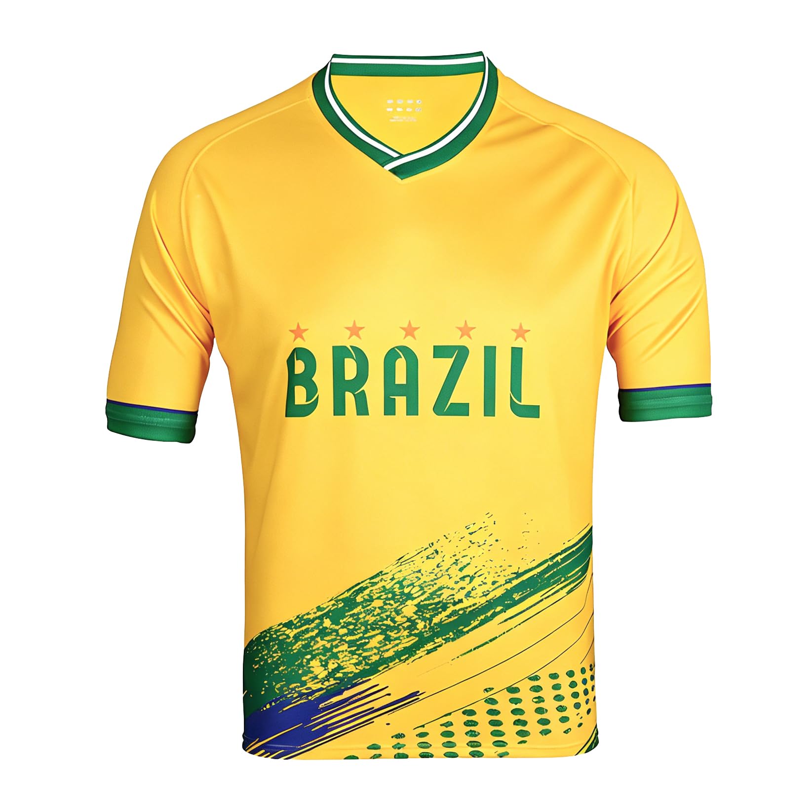 2026 Football Cup T Shirts Soccer Fans 48 National Teams Sport Casual National Flag Printing Short Sleeve Mens Womens Training Stretch Breathable Quick Dry Tee Shirt Brazil XXL — image 1