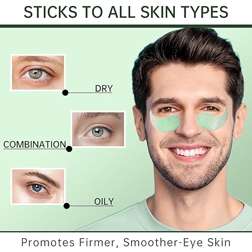 Miniatura 3 de Máscaras de ojos de aloe vera, 60 unidades, reducen los ojos hinchados y las ojeras, reafirman y mejoran la piel debajo de los ojos, extractos