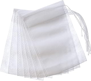 200 Pcs Tea Filter Bag Empty Loose Leaf Tea Bags Disposable Coffee Filter Bag Drawstring Filter Bags for Tea and Coffee 4 ...