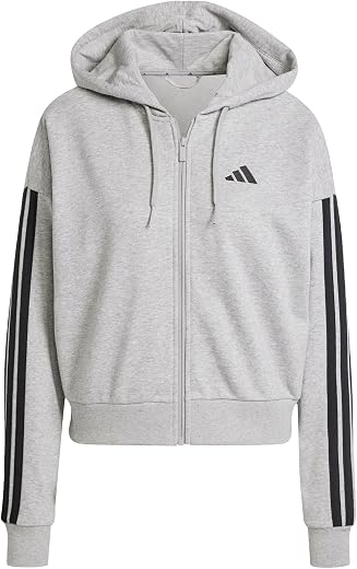 adidas Women Hoody Fullzip Track Tops | W 3S Ft Fz Hd | Grey |
