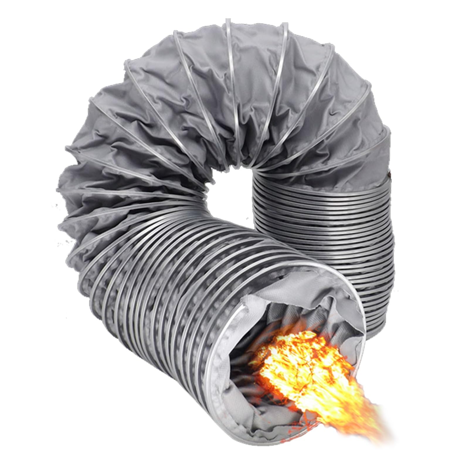 High-Temperature Resistant Flexible Duct Hose for Range Hood Oil Extraction - 50/80/140/160/200/300/450/600mm(L6mx200mm)