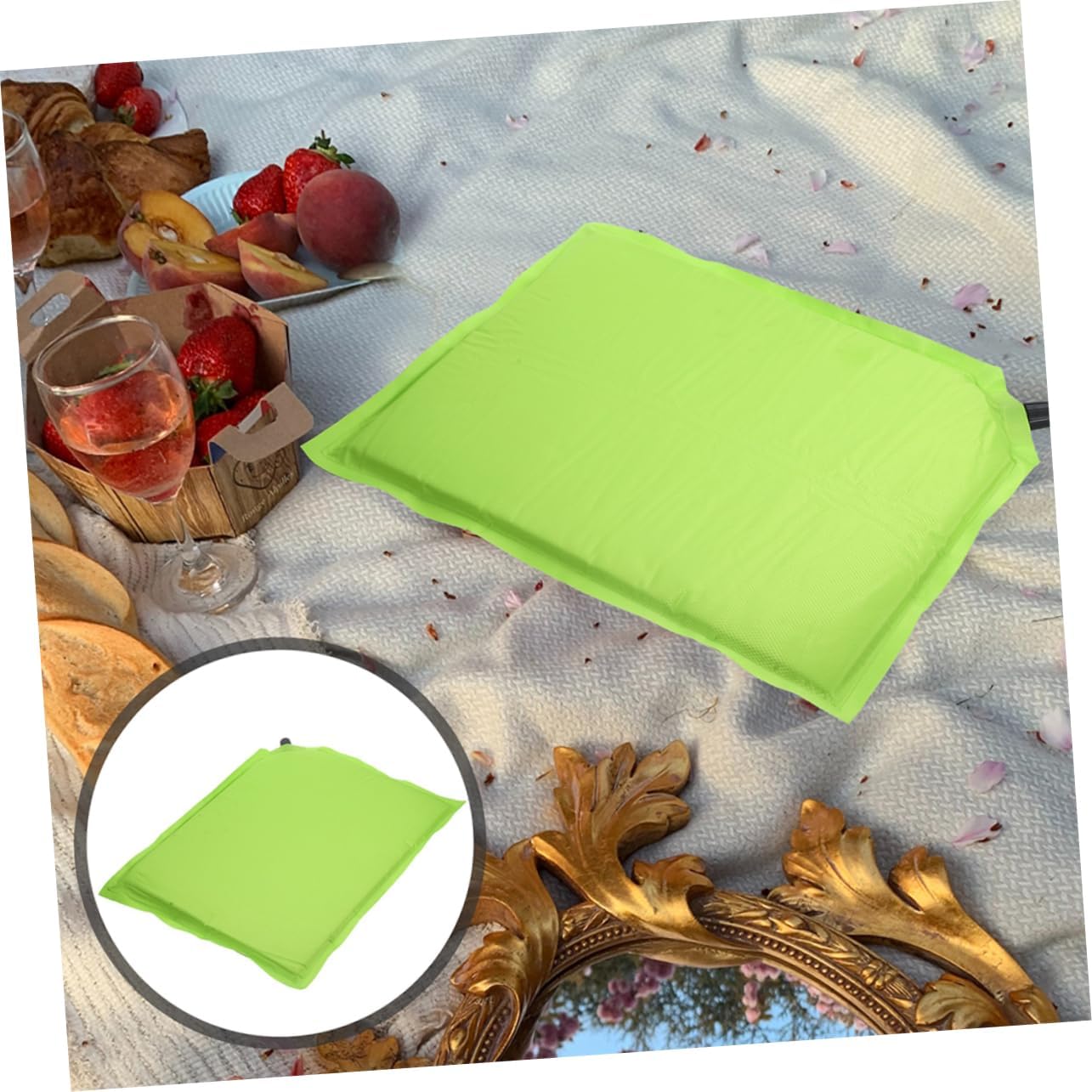 4pcs Self-Inflating Seat Cushion for Camping Portable Travel Pad Automatic Inflation Pe Cotton Oxford Fabric Comfortable for Hiking Outdoor Adventures