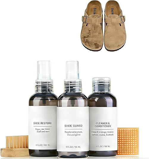 Shoe Cleaner Kit,Suede & Nubuck Shoe cleaning Kit,Shoe Waterproof Shoe Cleaner Shoe Protecter for Suede Shoes,Compatible with birkenstock,Shoe Care Kit for suede sandal,ugg care kit,suede cleaning kit