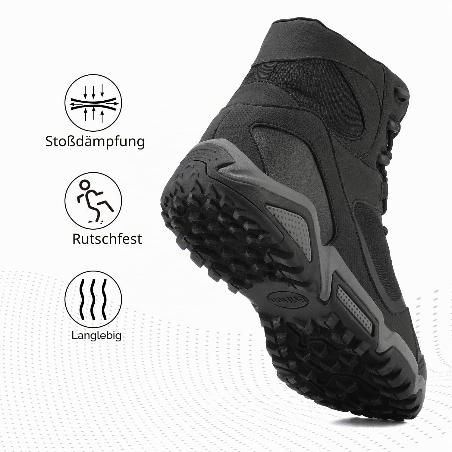 NORTIV 8 Herren Mid wasserdichte Wanderschuhe | leichte Langlebig und rutschfest Trekking- und Bergschuhe für Outdoor Camping Ideal für drinnen und draußen