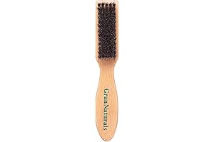 GranNaturals Boar Bristle Barber Brush for Fades, Clippers, & Climbing
