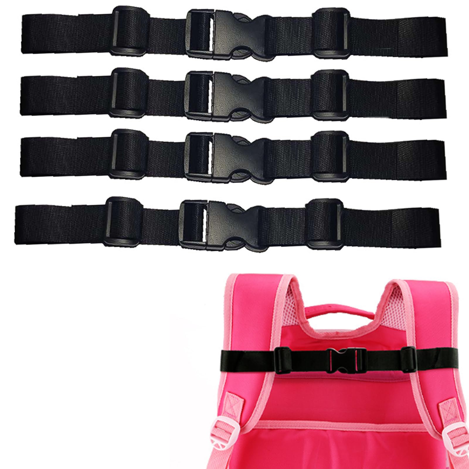 Adjustable Sternum Strap Support for Backpack,Nylon Rucksack Chest Strap with Quick Release Buckle for Outdoor Hiking,Jogging,Biking