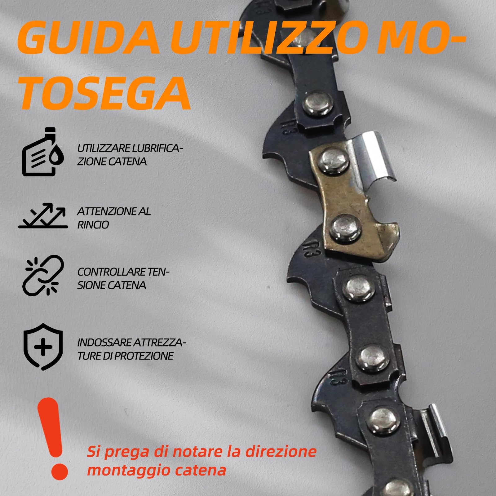 Pacco da 3 catene per motosega da 20" – passo 3/8" LP 1,3 mm 72 TG – Compatibili con Husqvarna 136, 137, 135, 142 – Ricambio di qualità per lama da 20 pollici (20" 72 maglie 3/8"LP 136/137)