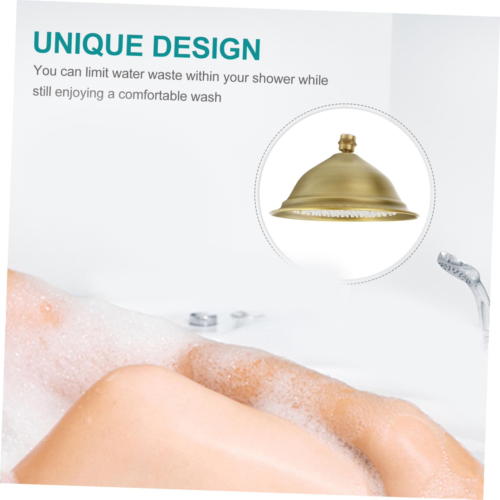 Alipis Cabezal de Ducha de Techo Marrón Boquilla de Ducha de Techo, Acero Inoxidable, 8 Pulgadas Antióxido, Baño Cómodo para Baño y Hogar