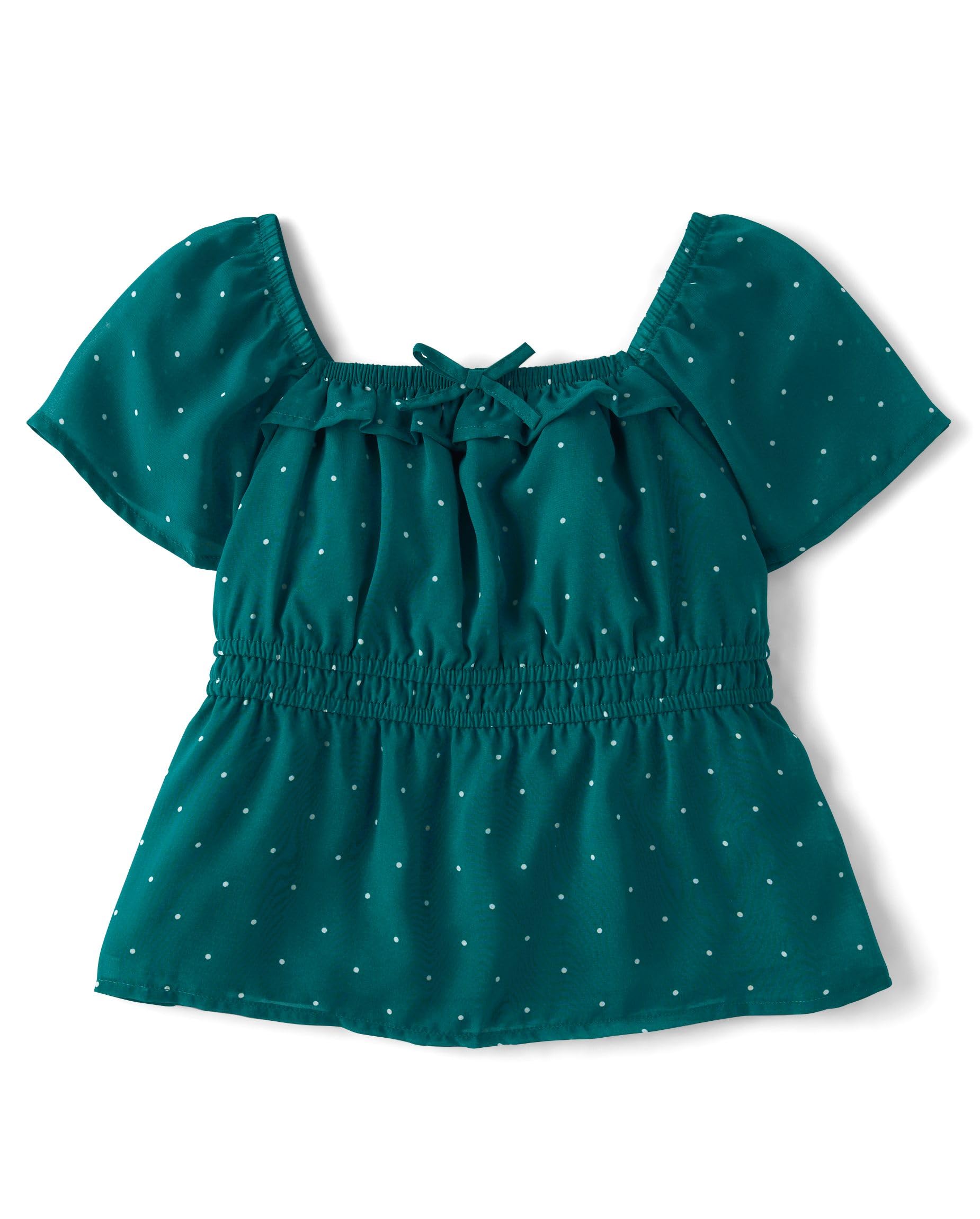 The Children's Place Girls' Smocked Short Sleeve Tops