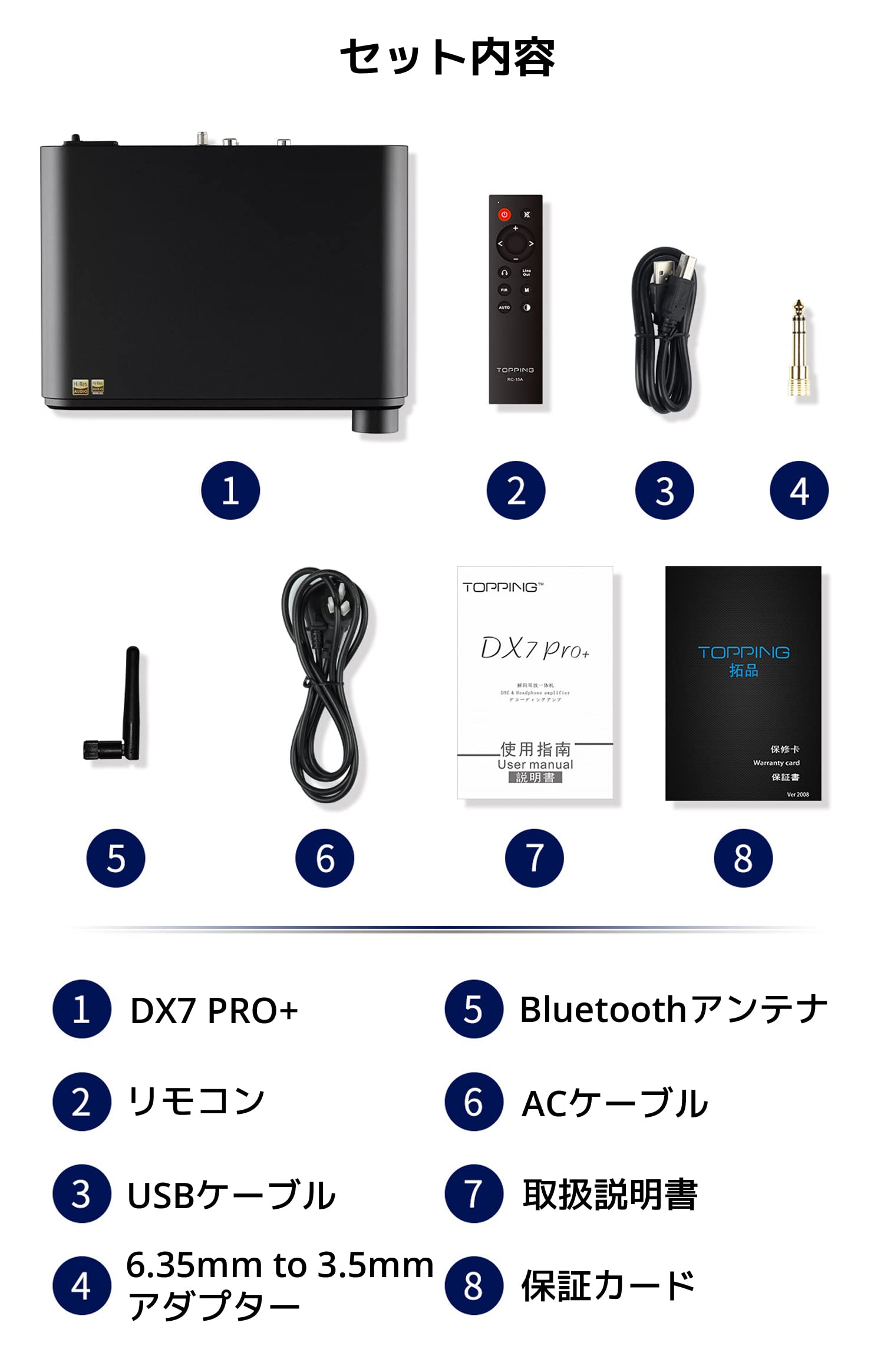 Amazon.co.jp: Topping DX7 Pro+ USB DAC ヘッドホンアンプ ハイレゾ 4 