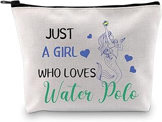 G2TUP Water Polo Gift Who Loves Water Polo Makeup Bag Water Polo Lover Cosmetic Bag Water Polo Player Gift Water Polo Athletes Gift Zipper Travel Bag (Who Loves Water Polo MB,)