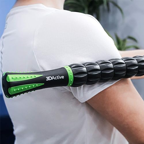 Miniatura 7 de 3DActive 3DActive - Rodillo de masaje para recuperación muscular, tejido profundo y masaje de puntos gatillo. Verde