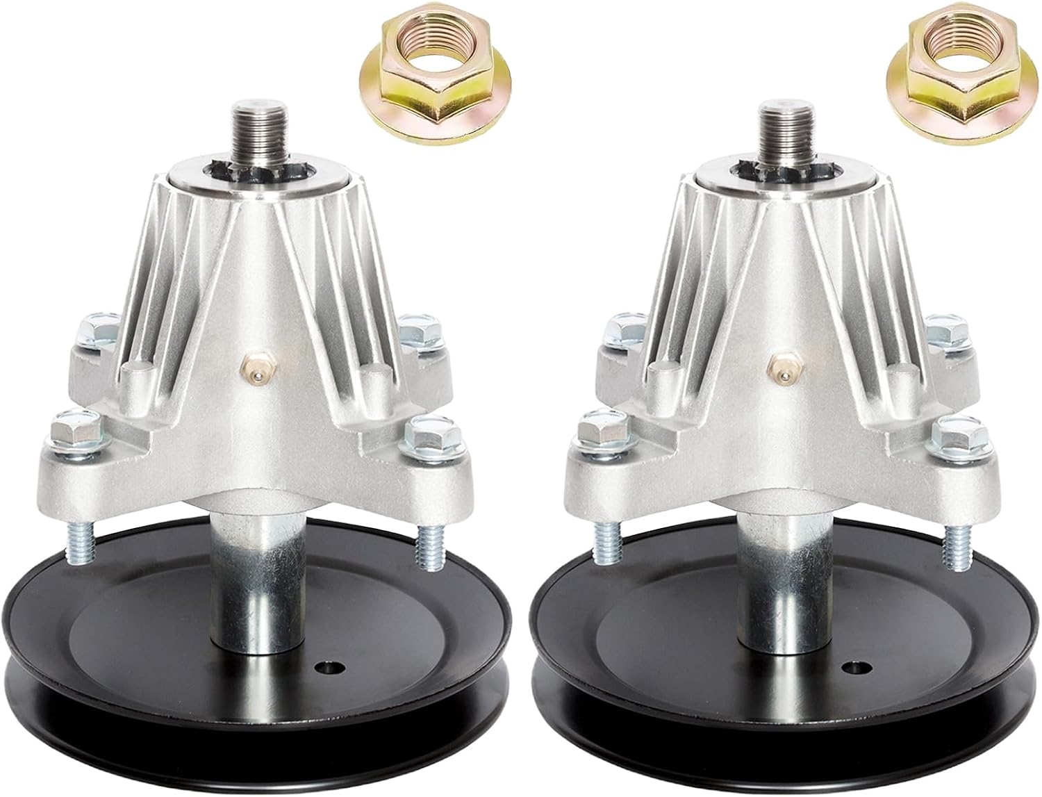 918-06991 618-06991 Spindle Assembly with Nut - Fit for Troy Bilt Pony Mower - TB42 Bronco 42" Mower Deck, MTD Crafts Man T1000 T1200 T1400 T1800, Hus kee LT4200 Series (2 Pack)