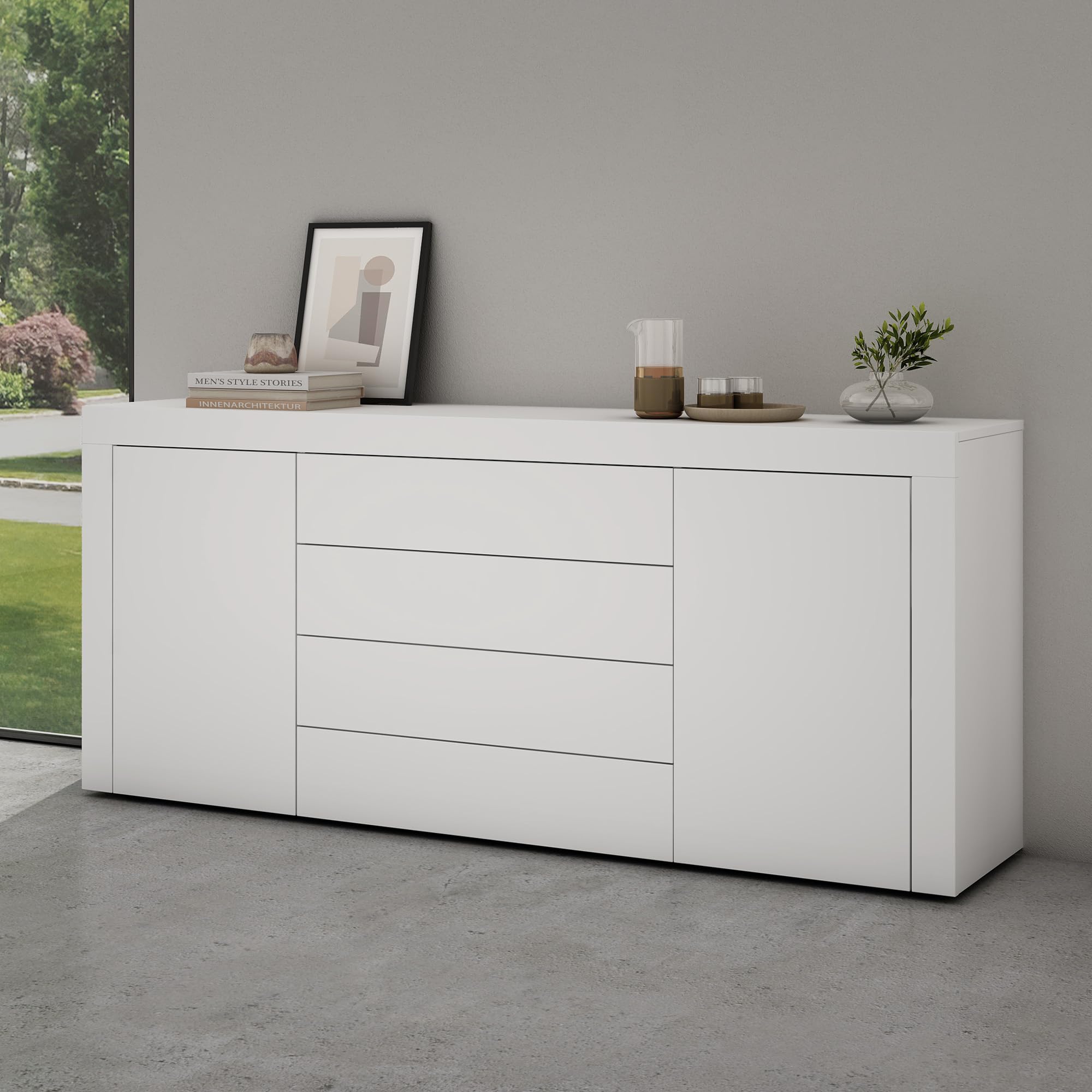 Mai & Mai Sideboard Kommode 167cm 4 Schubladen 2 Türen Stauraum