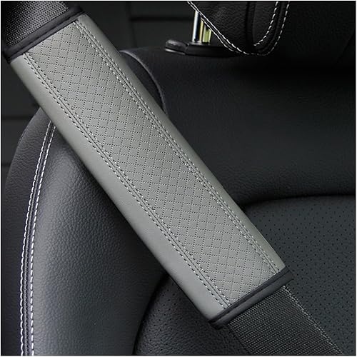 Osilly Almohadillas para cinturón de seguridad de automóvil, paquete de 2 fundas de cuero de fibra para cinturón de seguridad, más comodidad al