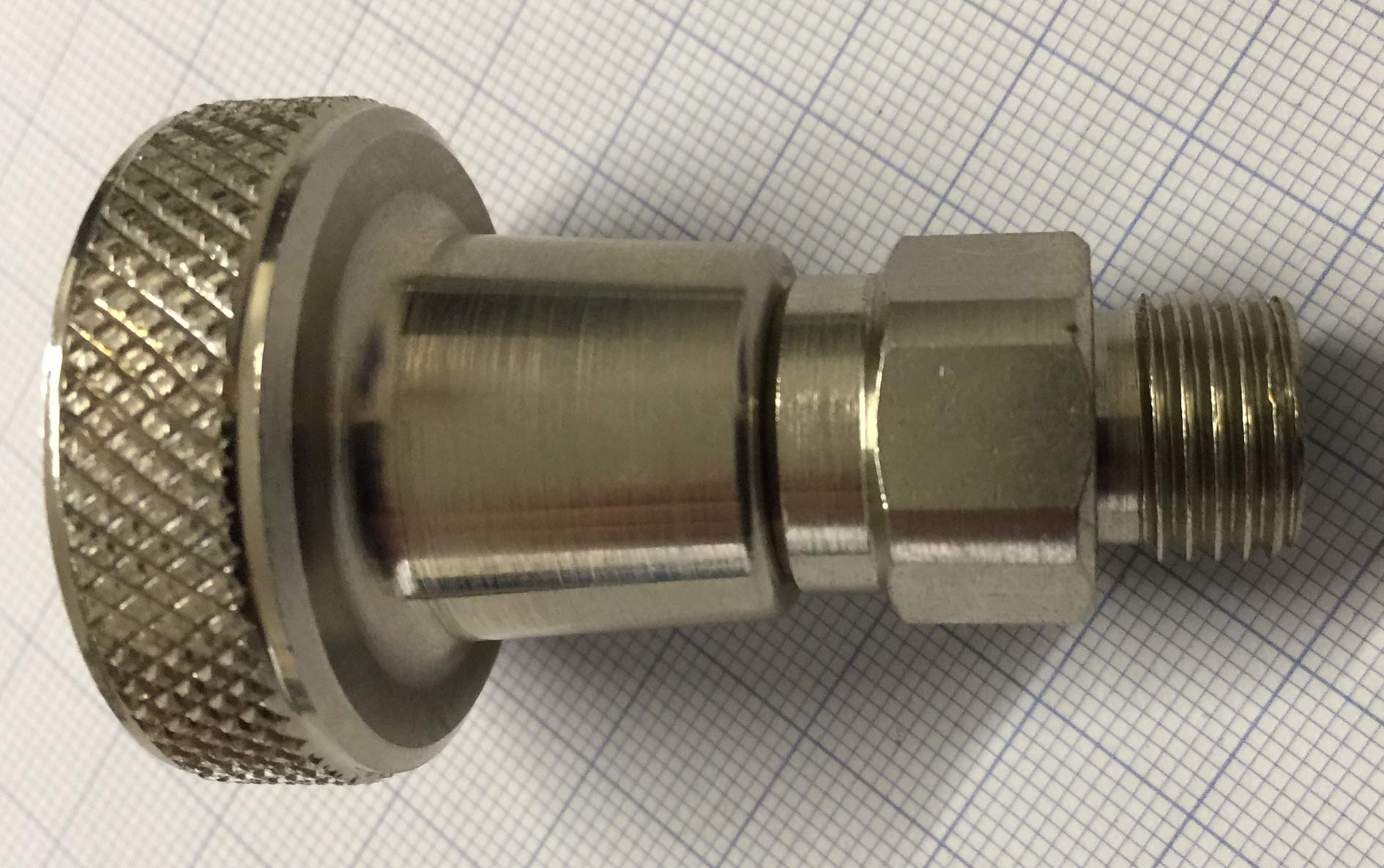 HTD Schlauchadapter M31,2x1,5mm mit Sicherheitsventil für normaler Mitteldruckschläuche
