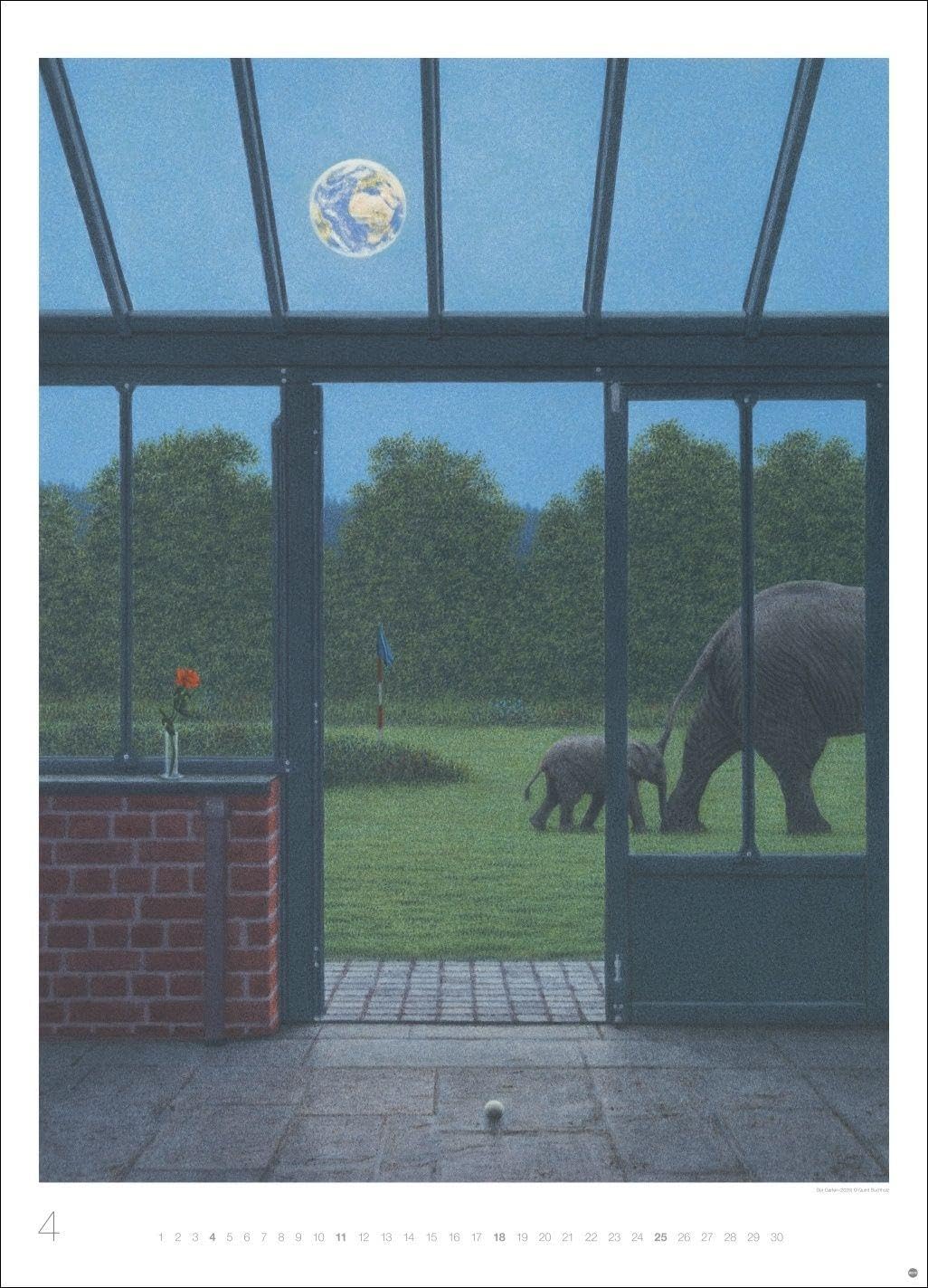 Quint Buchholz: Augenblicke Kalender 2027: Magisch-realistische Szenen aus dem Werk von Künstler Quint Buchholz in einem großformatigen Kunst-Kalender. Großer Wandkalender 2027. 49 x 68 cm.