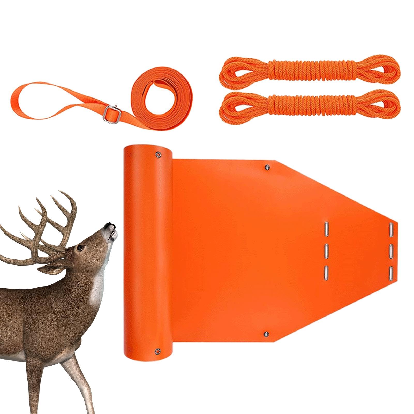 Slitta di cervi gioco Hauler, utility slitta per il trasporto, slitta di cervi da trainare peso per la caccia, tappetino da drag yard ispessito cervo drag sled per tronchi d'albero, attrezzatura da