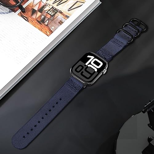 Miniatura 4 de Youther Correa de nailon compatible con Apple Watch Band de 1.654 in 1.732 in 1.772 in 1.811 in 1.929 in 1.496 in 1.575 in 1.614 in, correa