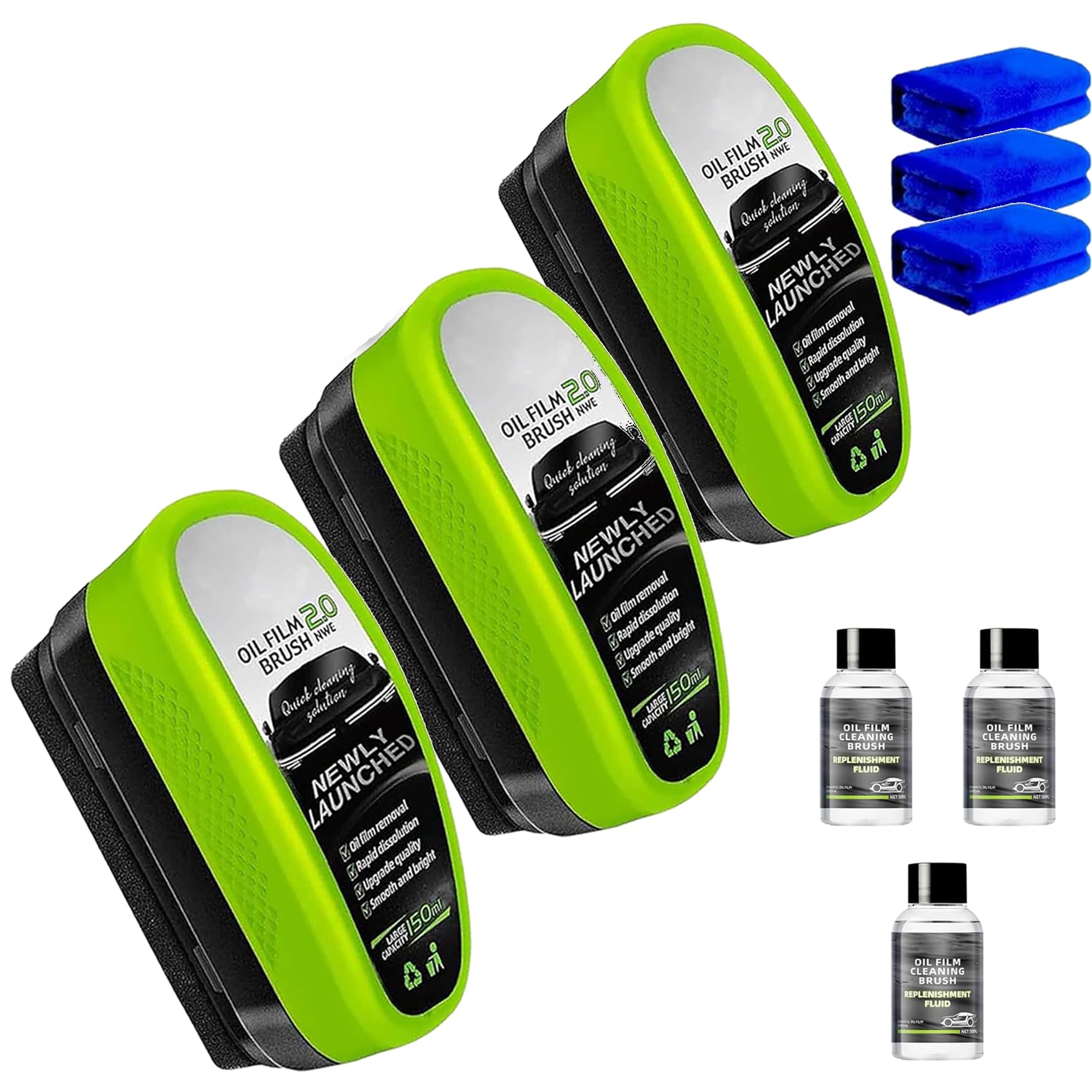 Pure Sight Nettoyant Pare Brise, Gl170 Pro Nettoyeur Vitre Voiture, Nettoyant Vitre Voiture, Longue DuréE, AméLiore La Clarté Et La Visibilité De (3 pièces)