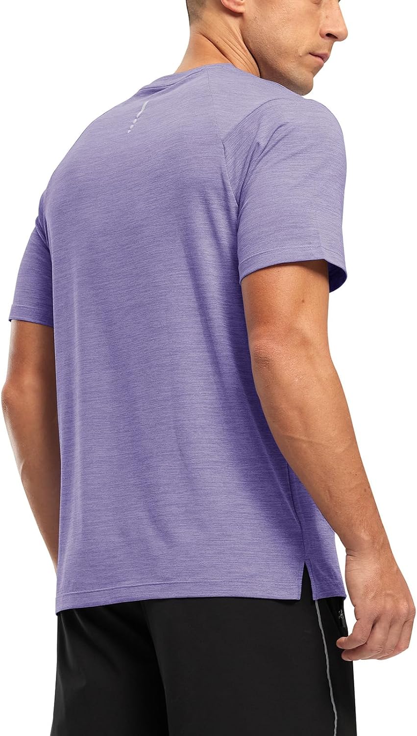 TBMPOY Men's Workout Shirt Dry Fit Quick Dry UPF 50+ Athletic T-Shirt Moisture Wicking Lightweight Top Running Activewear - Image 2