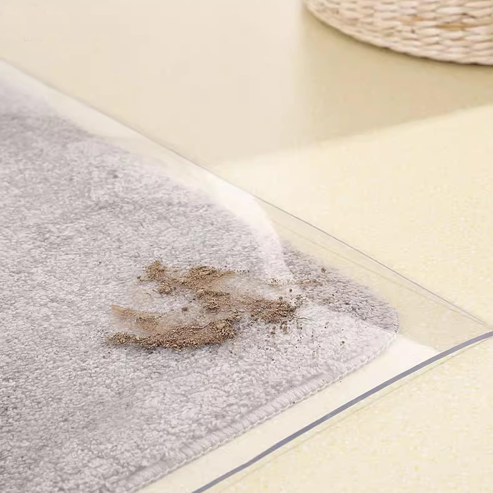 Tapis antidérapant et imperméable en plastique – 2 mm d'épaisseur facile à découper – Tapis de cuisine et de buanderie facile à nettoyer pour les zones à fort trafic