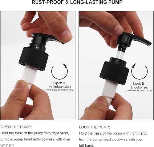 Miniatura 7 de 2 dispensadores de jabón transparente para platos para cocina con bomba a prueba de óxido (16 onzas), dispensador de jabón de manos prémium para