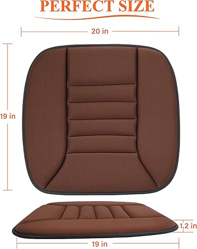 Miniatura 6 de kingphenix Cojín de asiento de automóvil con espuma viscoelástica de confort de 1.2 pulgadas, cojín de asiento para automóvil y silla de oficina