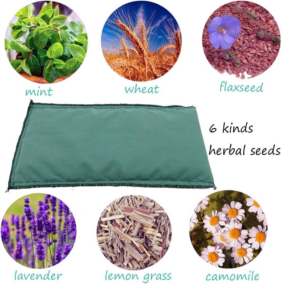Heating Pads Reusable Microwaveable Natural Heating and Cooling Herbal Pack Hot Cold Therapy (L (6 Seeds）) (Purple S (6 Seeds）)