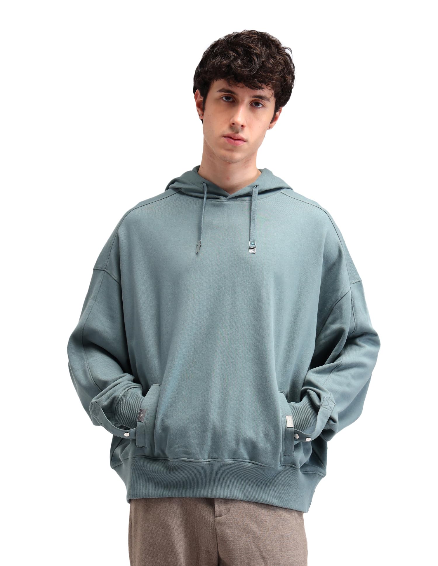 flying machine Men's Oversized Fit Sweatshirt| Solid-picture-32