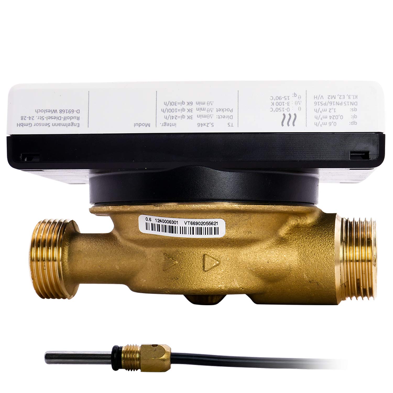 Wärmezähler Zähler Plattform SensoStar E Einstrahl Kompakt Nenndurchfluss Qn 0,6 m³/h, Anschluss 3/4 Zoll, Baulänge 110 mm, Temperaturfühler Ø 5,2 mm Eichung 2026 gültig bis 2032