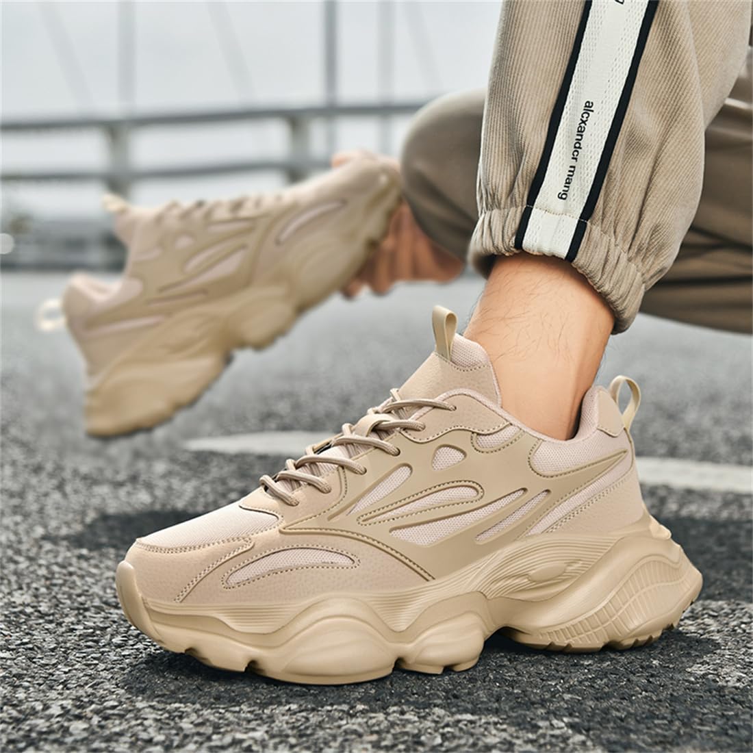 Elevate Shoes Uomo - Scarpe da Ginnastica da Uomo, 6/8/10 cm, per Ascensore, Altezza Invisibile, Sollevamento, Scarpe più Alte, in Rete, Traspiranti, per Uomini, Scarpe da Ginnastica Antiscivolo