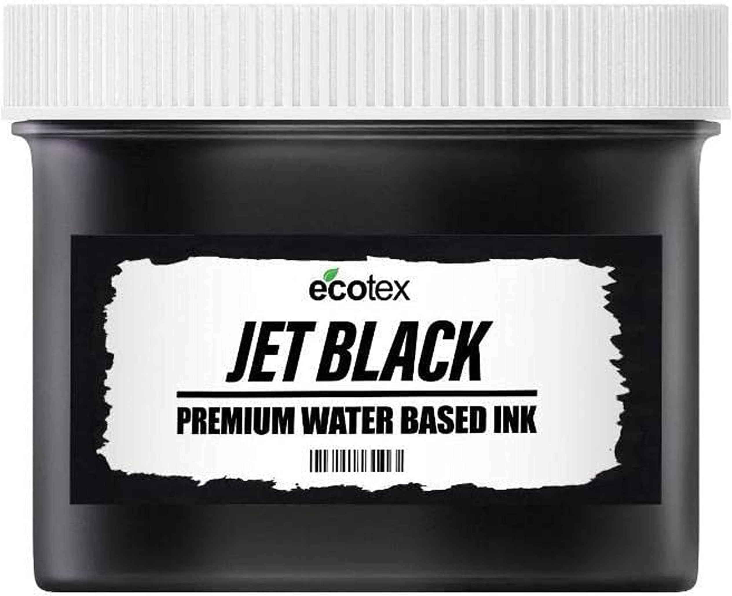 Ecotex® Screen Printing Jet Black (Pint - 16oz.) - Water Based Jet Black Fabric Ink, Silk Screen Paint - Screen Print Direct®, USA Made