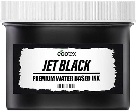 Ecotex Water Based Screen Printing Ink Jet Black - Fabric Ink, Quart