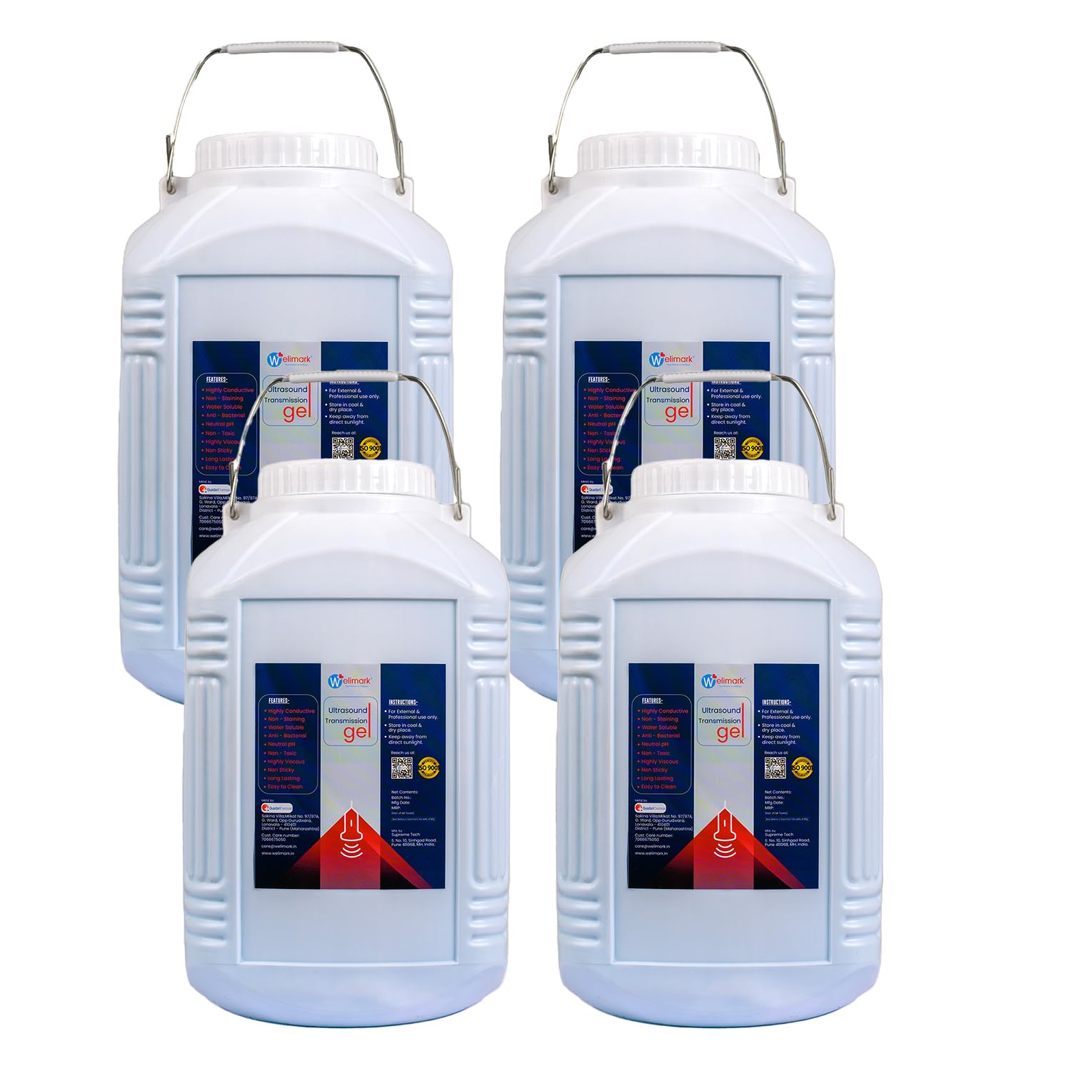 WELIMARK Ultrasound Gel - 5kg Blue Gel for Imaging and Smooth Scans - Medical-Grade Ultrasound Gel for Diagnostic Accuracy - Trusted by Professionals (Pack of 4) (B0CQYLTTWF) Amazon Price History, Amazon Price Tracker