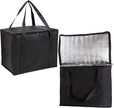 Insulated Food Bag, 20L Cooler Bag, Cooler Bags, Insulated Bags for Frozen Food, Collapsible Cool Bag Big Cold Picnic Bag, Reusable Insulation Shopping Bags for Shopping Camping Family BBQ Picnic