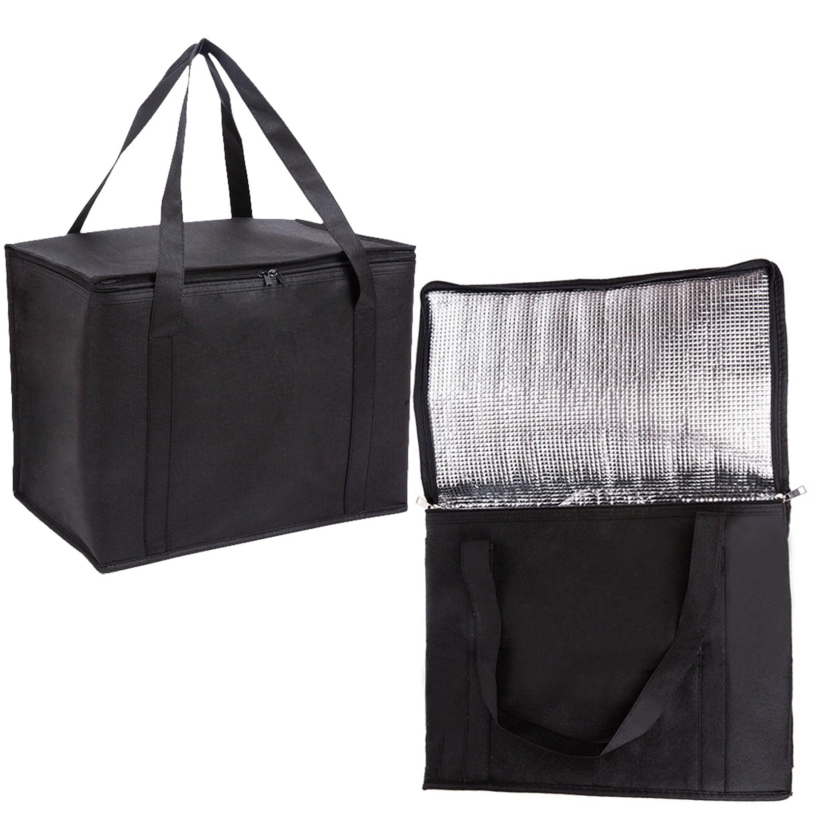 Insulated Food Bag, 20L Cooler Bag, Cooler Bags, Insulated Bags for Frozen Food, Collapsible Cool Bag Big Cold Picnic Bag, Reusable Insulation Shopping Bags for Shopping Camping Family BBQ Picnic