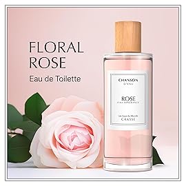 Chanson Rose Eau de Toilette 3.4 fl oz (Pack of 1), Notes of Lychee, Rose, and Oak Moss, Women\'s Fragrance, Long Lasting, Everyday Fragrance, Travel Size