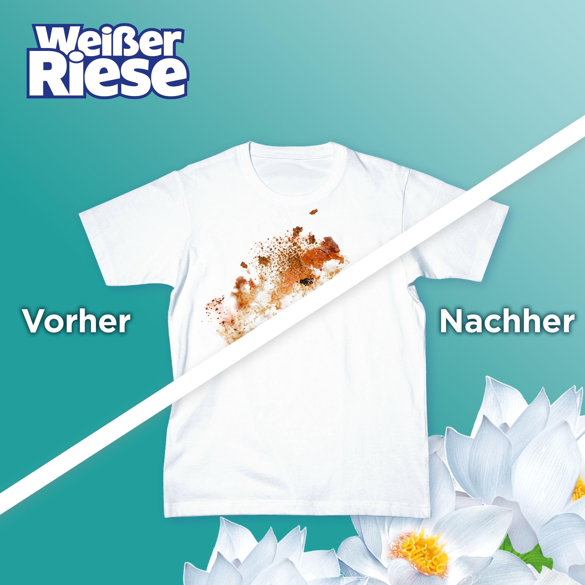 Weißer Riese Universal Trio-Caps A-Th. Lotus & Mandelöl (1x 120 WL), Vollwaschmittel mit intensivem Dufterlebnis & WC FRISCH Spa Momente Harmonie (1x 50g), langanhaltendes Dufterlebnis