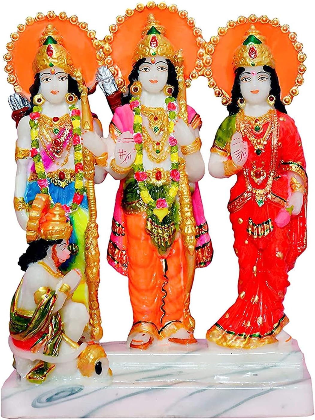 Ram Darbar Statue, 6 Inches, Multicolour, 1 Piece (Multi Colour)
