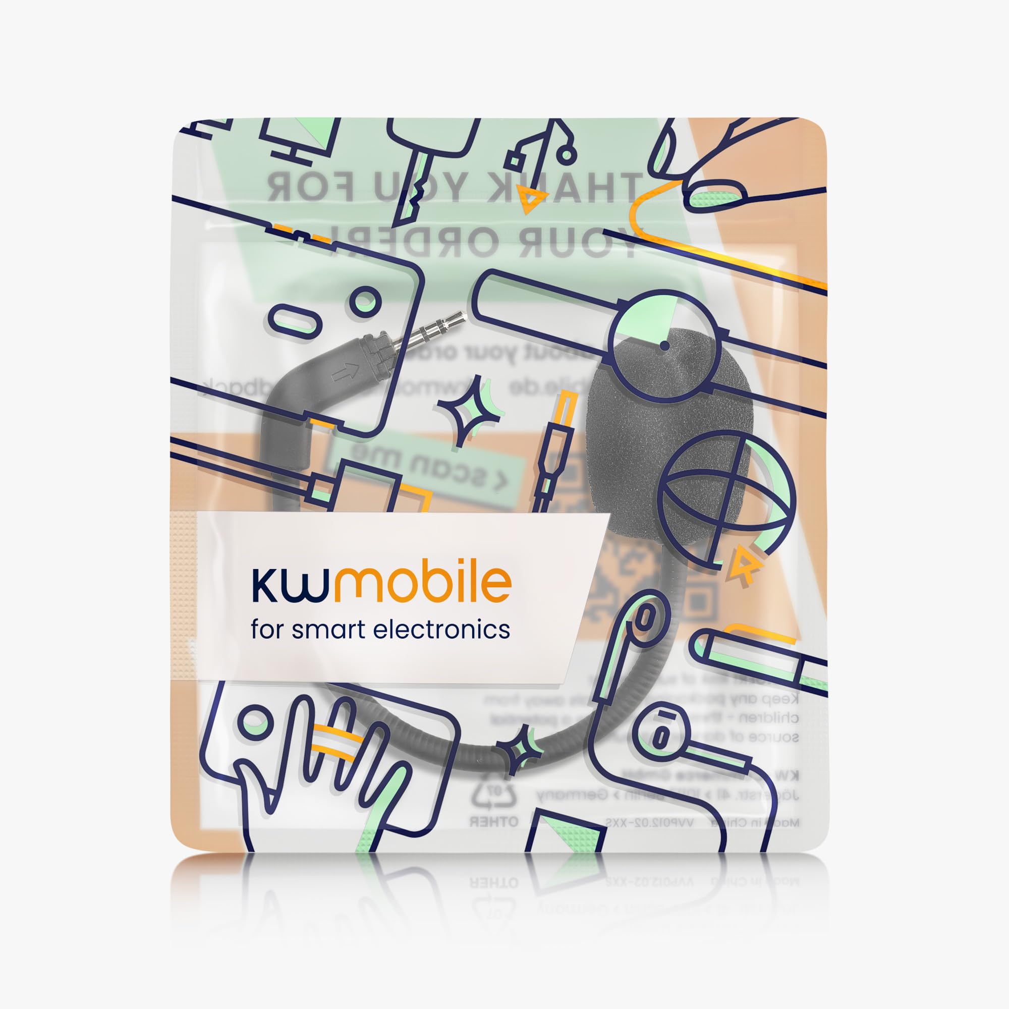 kwmobile Micrófono Compatible con TurtleBeach Recon 500 - Microfono Repuesto para Auriculares Gaming - negro