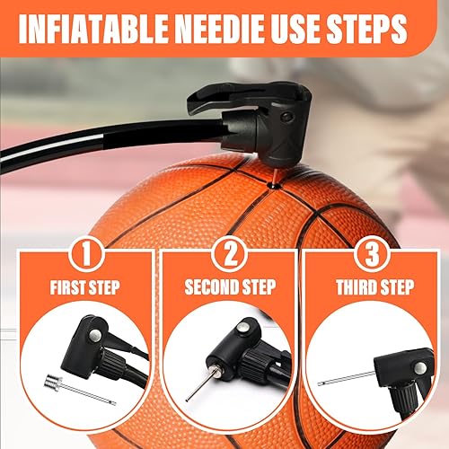 Miniatura 3 de Agujas de bomba de bolas (paquete de 100)  Agujas de inflado resistentes y pasadores de bola para baloncesto, balón de fútbol, fútbol, bomba de