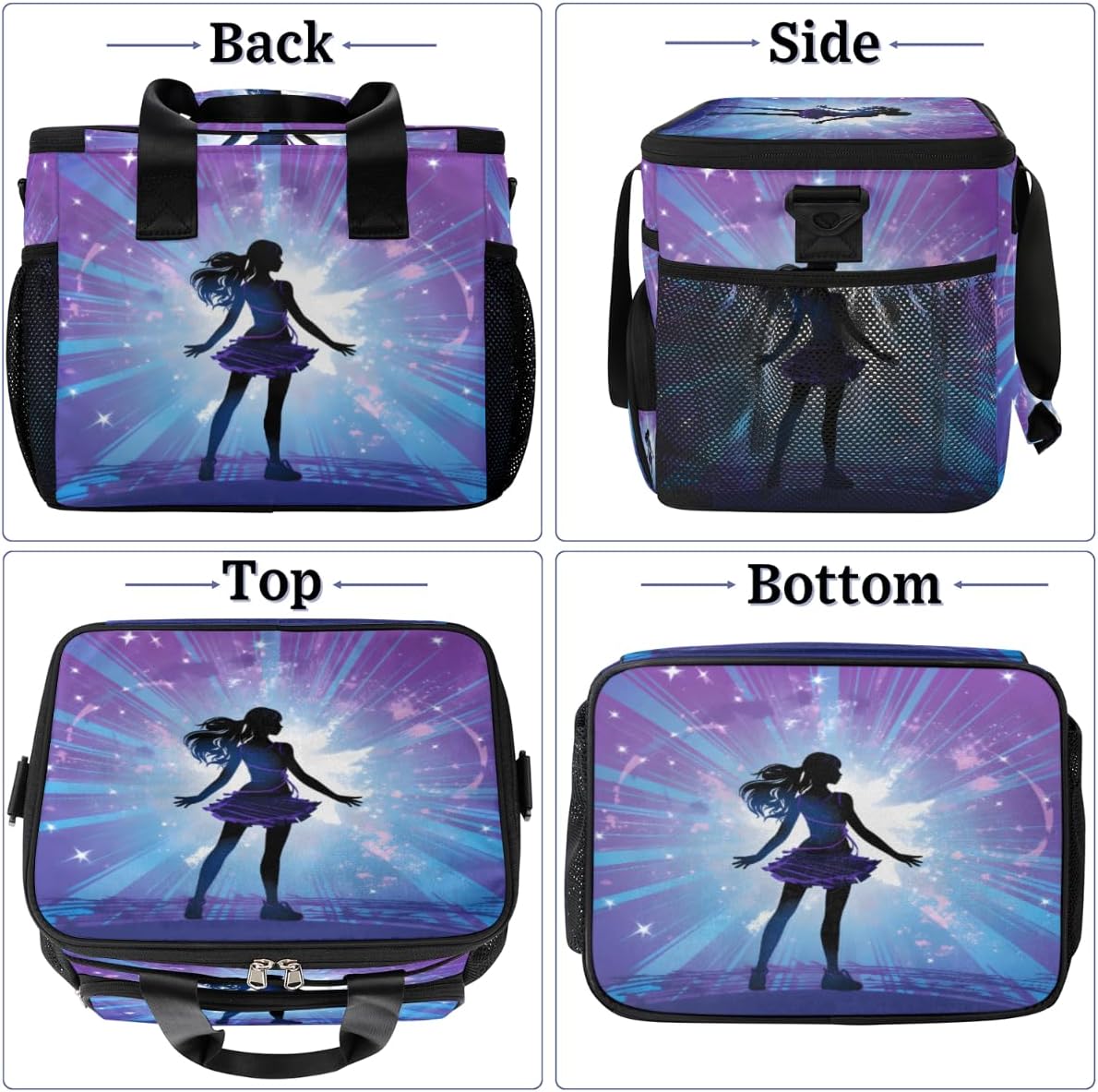 Insulated Picnic Backpack Lunch Box for Women Men Picnic Basket Tote Lunch Bag Picnic Bag Portable Lunch Bags for Picnic, Beach, Work, Trip,Office, Camp Dancing Women