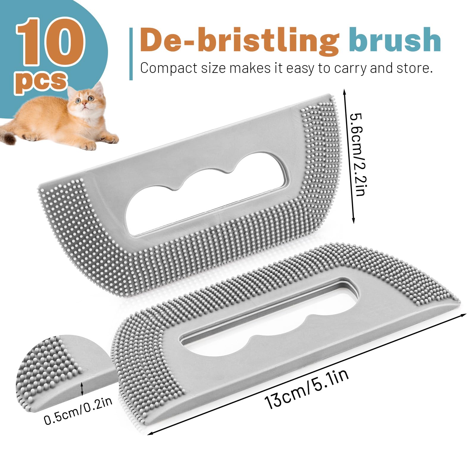 10 Pieces Pet Hair Removal Tool, Pet Hair Remover, Scraper Tool for Cat Dog, Animal Hair Remover for Furniture, Cat Hair Remover Furniture