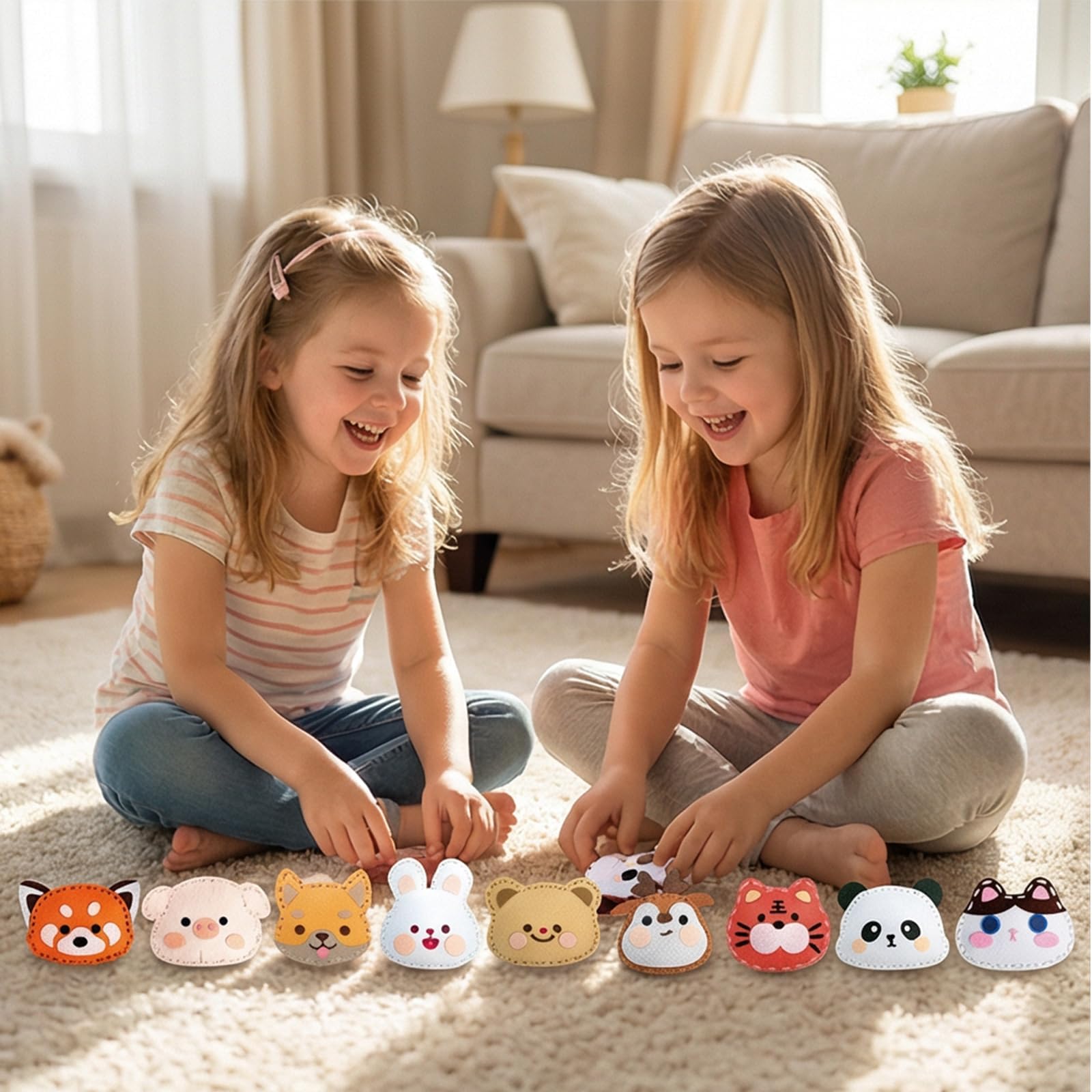 Ensemble De Couture en Feutre 12 Pièces Animaux Kit De Bricolage pour Enfants Débutants
