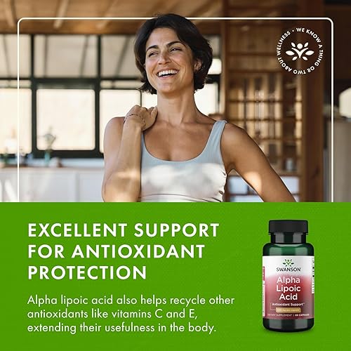 Miniatura 6 de Swanson Ácido alfa lipoico – Suplemento natural que apoya niveles saludables de presión arterial ya dentro de un rango normal – Promueve el
