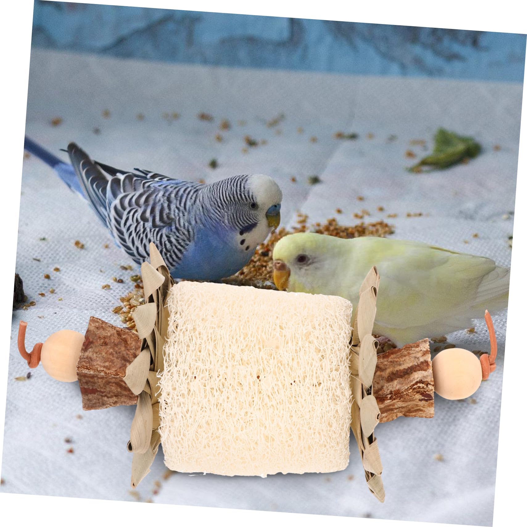 COLLBATH Jouets À Mâcher pour Oiseaux Jouet pour Perroquet À Mordre pour Oiseaux pour Perruche Suspendu pour Cage Amusant Et Divertissant
