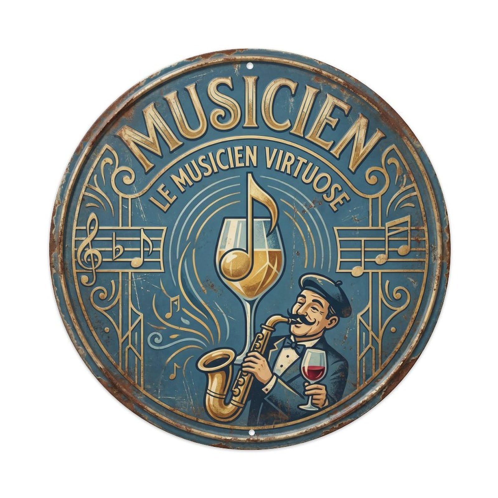 Musician Humorous Gathering Musician Metal Tin Sign