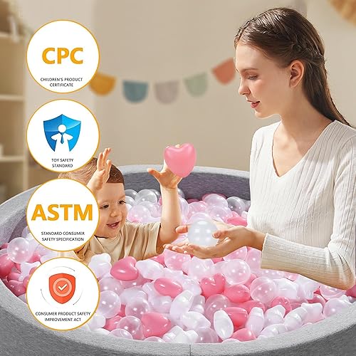 Miniatura 5 de Ball Pit Balls Pack of 100 200 500 - Star and Round Set BPA Free Phthalate Free Non-Toxic Crush Proof Play Balls Soft Plastic Balls for Toddlers